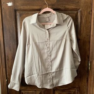 H&M silk button down